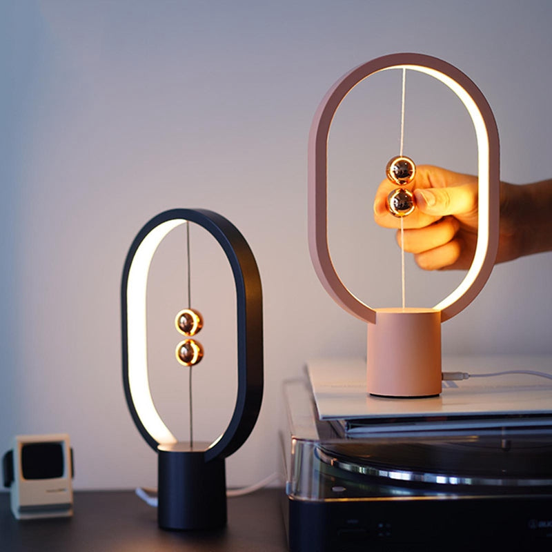 Heng balance lampe à LED alimentée par USB avec interrupteur magnétique  Ellipse Blanc